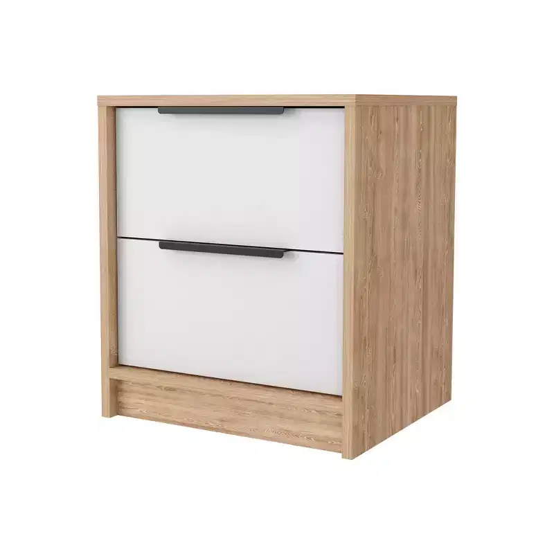 Washington Stylish Functional 2 Drawer Nightstand for Bedroom Living Room