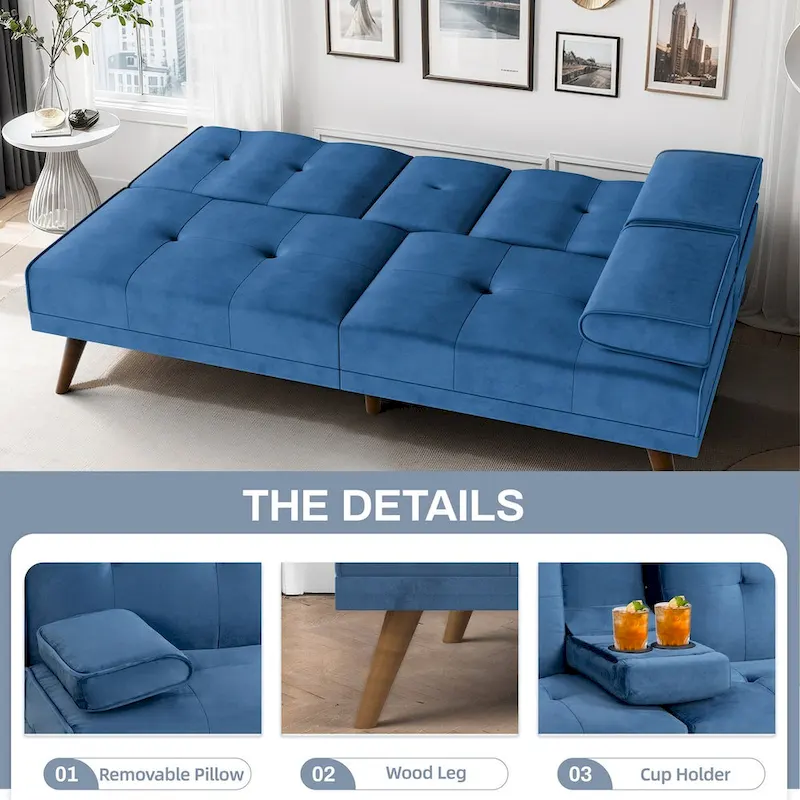 Futzca Futon Couch Sofa Bed, Small Sleeper Sofa Chair Loveseat