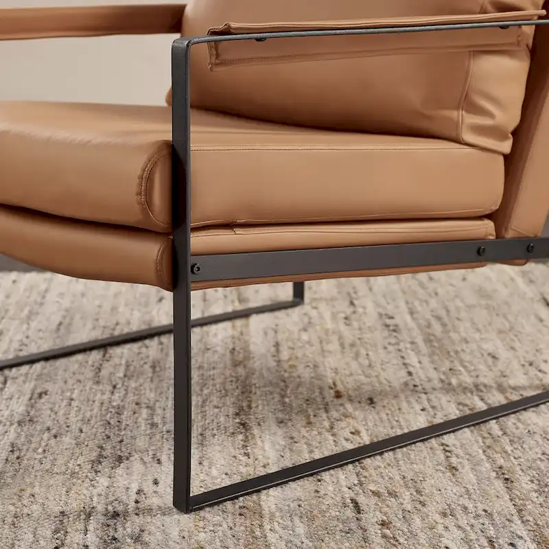 Art Leon Mid-centuery Modern Genuine Leather Chair