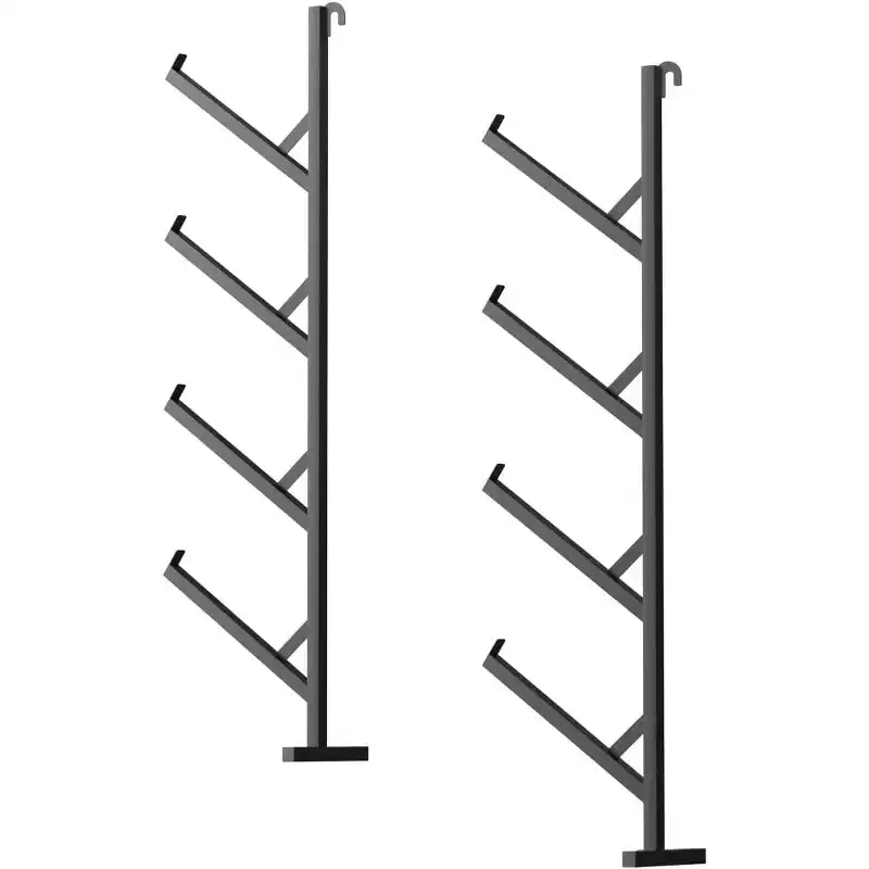 2-Pack 4-Tier Heavy-Duty Shipping Container Pipe Rack, No-Drill Shelving Brackets, Easy to Install Hanging Racks with 400lbs Capacity