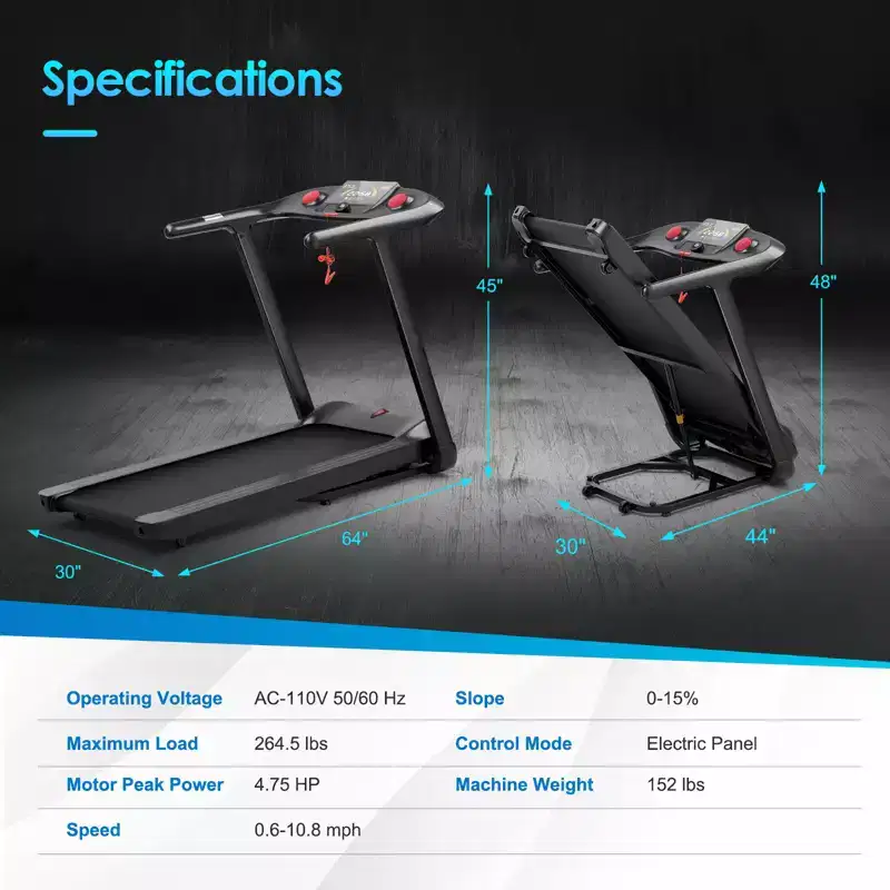 Gymax Folding Treadmill 4.75HP Treadmill w/ 20 Preset Programs LED Touch Screen & Remote Control Walking Jogging Running Machine