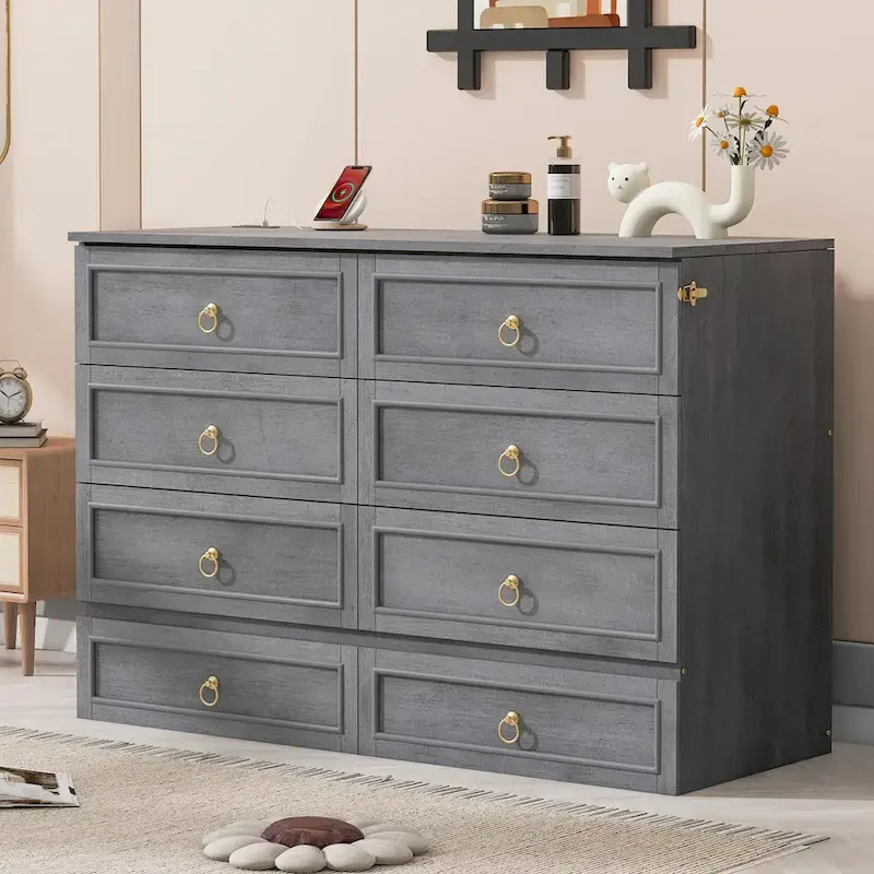 Queen Murphy Bed with Large Drawers