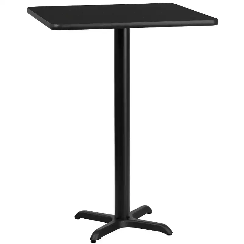 Emma and Oliver 30 Square Laminate Table Top with 22x22 Bar Height Table Base