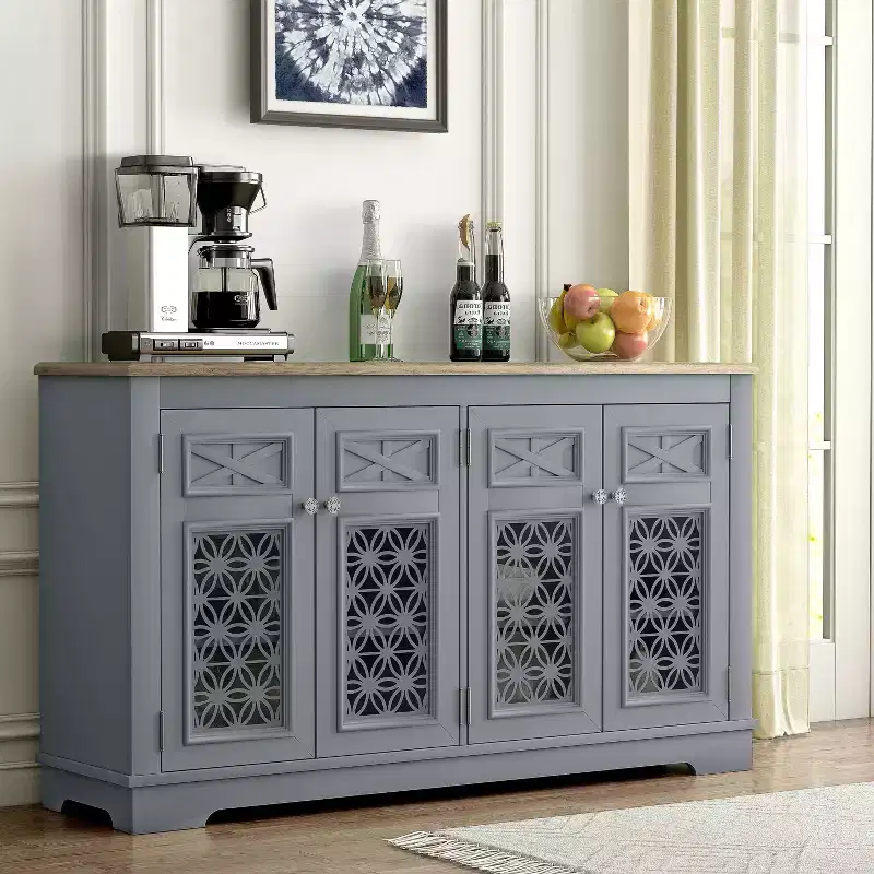 Festivo 57" Vintage Storage Accent Buffet Sideboard Cabinet