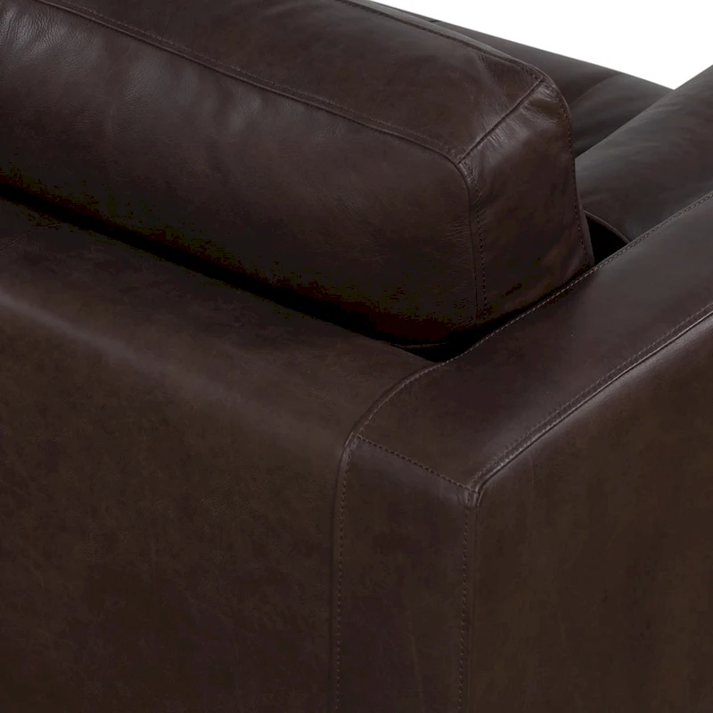 Poly & Bark Napa 104.5 Right-facing Sectional Sofa - Full Grain Genuine Italian Leather
