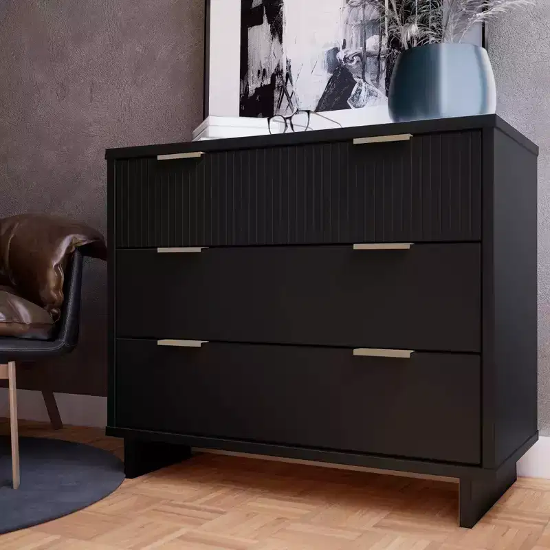 Modern 3 Drawer Standard Dresser - Manhattan Comfort