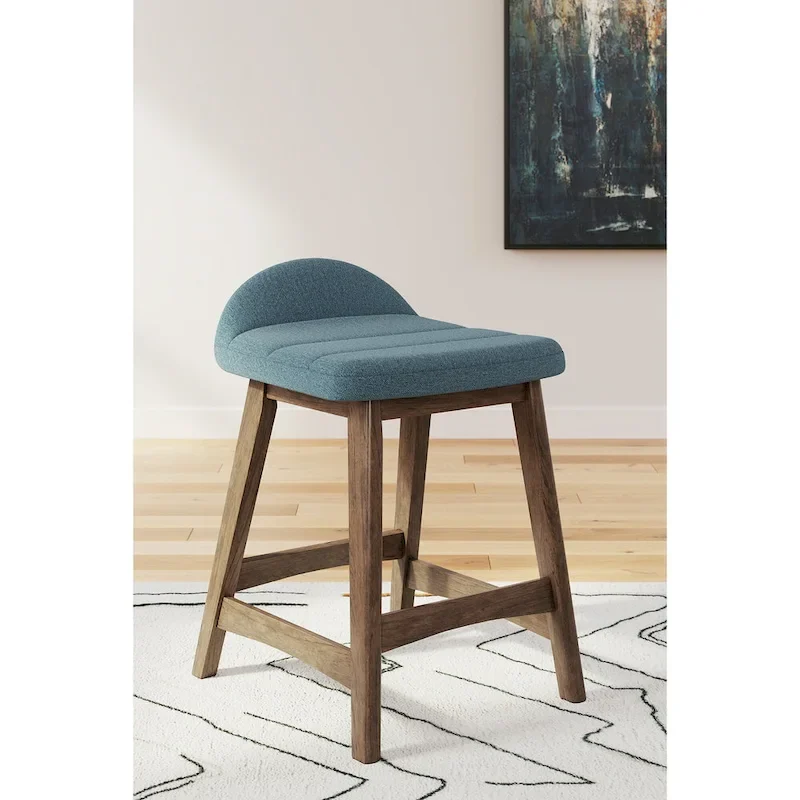 Signature Design by Ashley Lyncott Upholstered Counter Height Bar Stool (Set of 2) - 19W x 20D x 29H