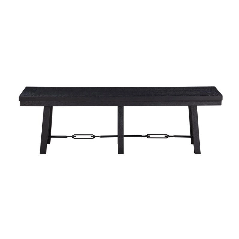 Yesler Black Trestle Dining Bench