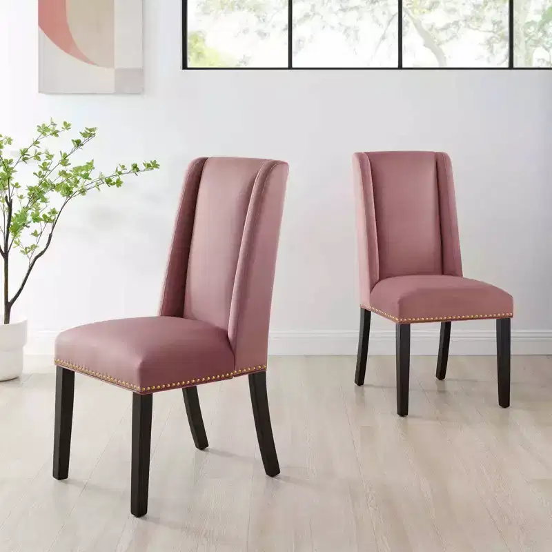 Set of 2 Baron Performance Velvet Dining Chairs - Modway