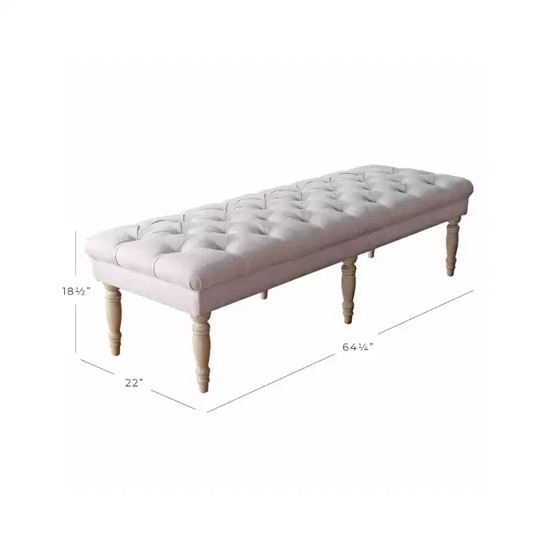 Classic Layla Tufted Bench - HomePop