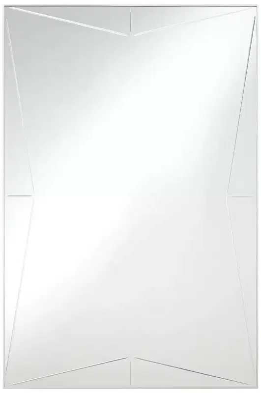 Rectangular Wall Mirror with Iron Frame, 26 x 39 Inch