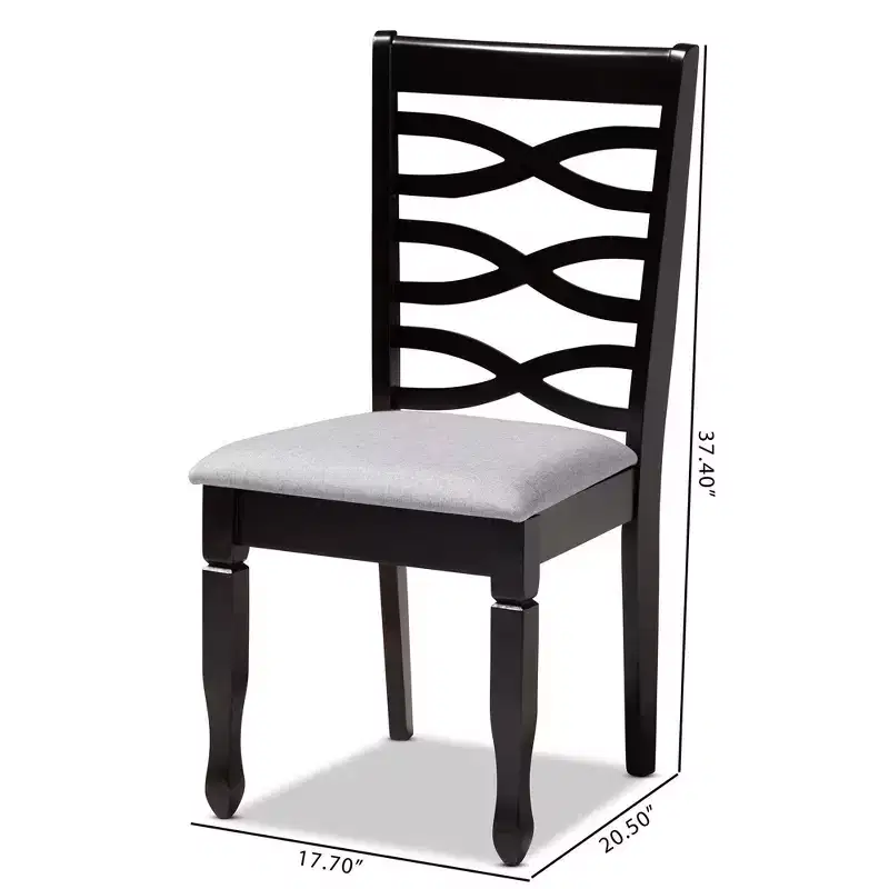 4pc Lanier finished Wood Dining Chairs - Baxton Studio