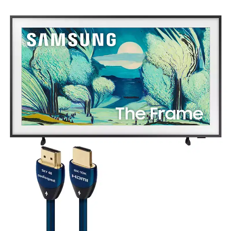 Samsung QN65LS03FAFXZA LS03FA 65 4K QLED Frame TV (2025) with AudioQuest SKY 3m HDMI Cable