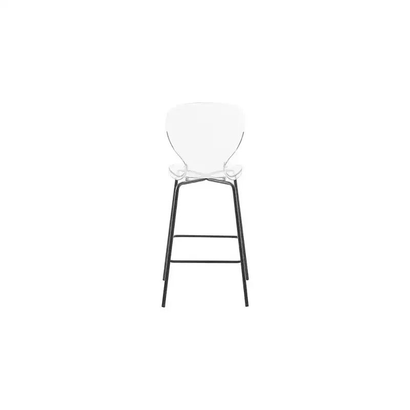 Meridian Furniture,Clarion Matte Black Stool, Set of 2