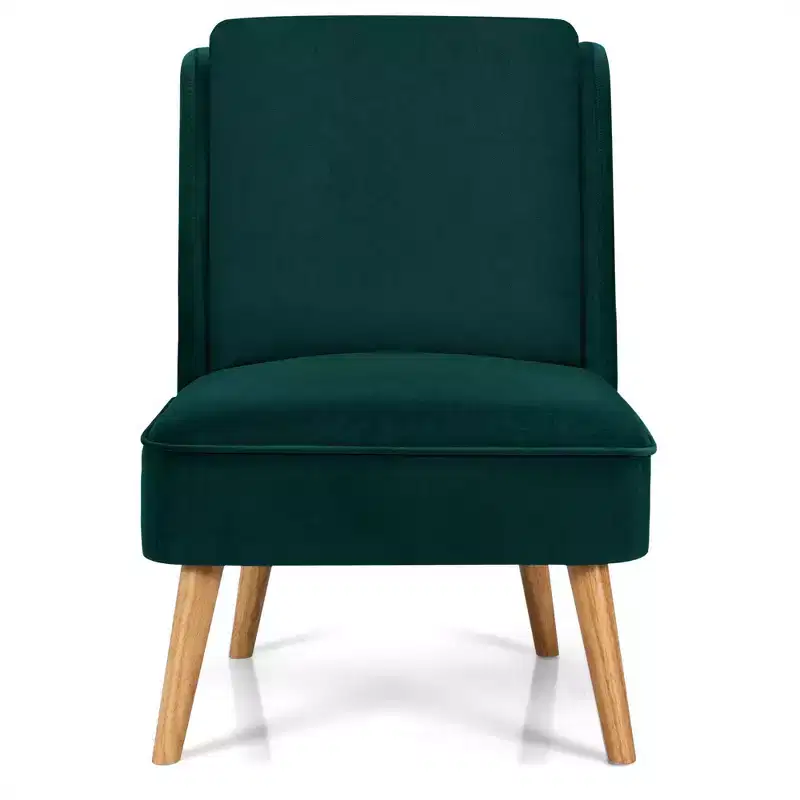 Velvet Accent Chair Single Sofa Chair Leisure Chair with Wood Frame