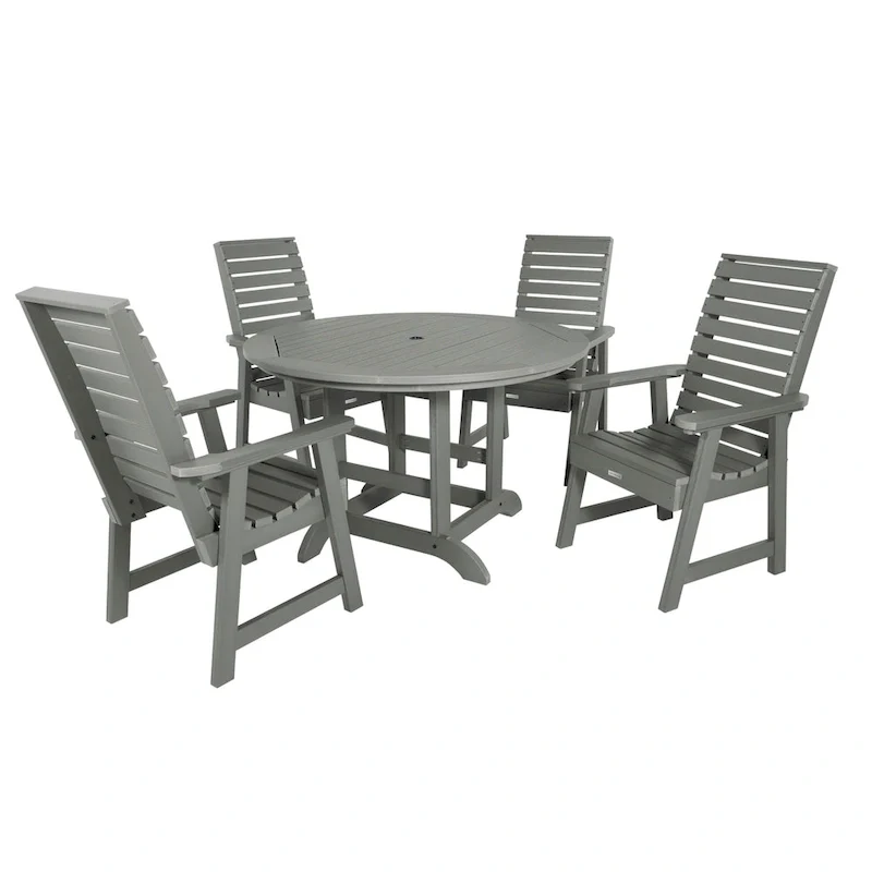 Weatherly 5-piece Outdoor Dining Set - 48 Round Table, Dining-height