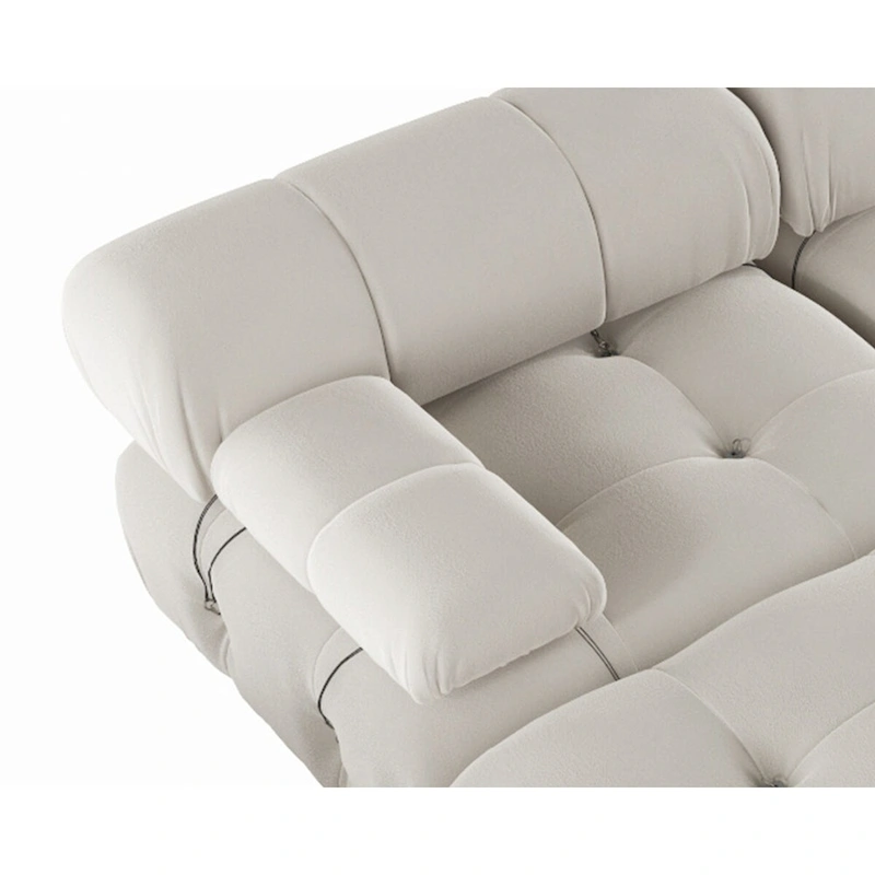 8-piece U-Shape Velvet Fabric Modular Sectional Sofa--138.6