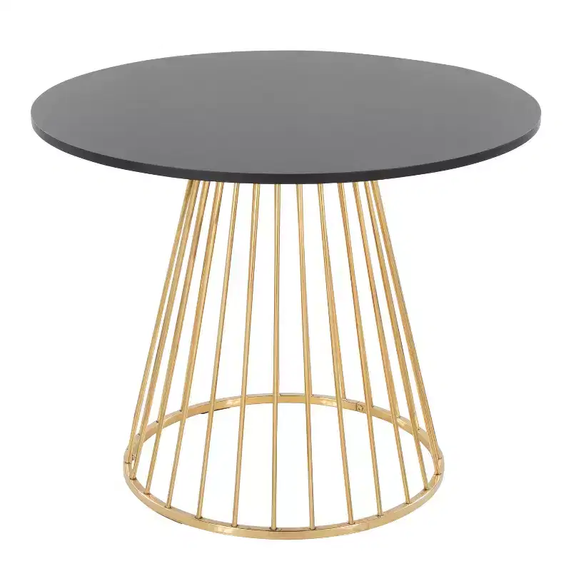 LumiSource Canary MDF Dining Table Gold/Black