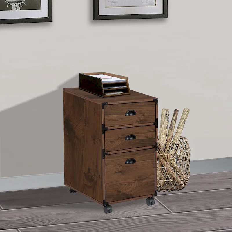 Saint Birch Bombay 3 Drawers Mobile File Cabinet