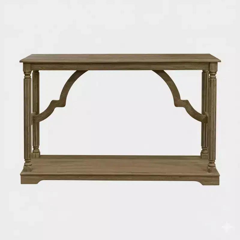 Wood Console Table with Lower Shelf 45.9 W x 11.8 D x 29.9 H