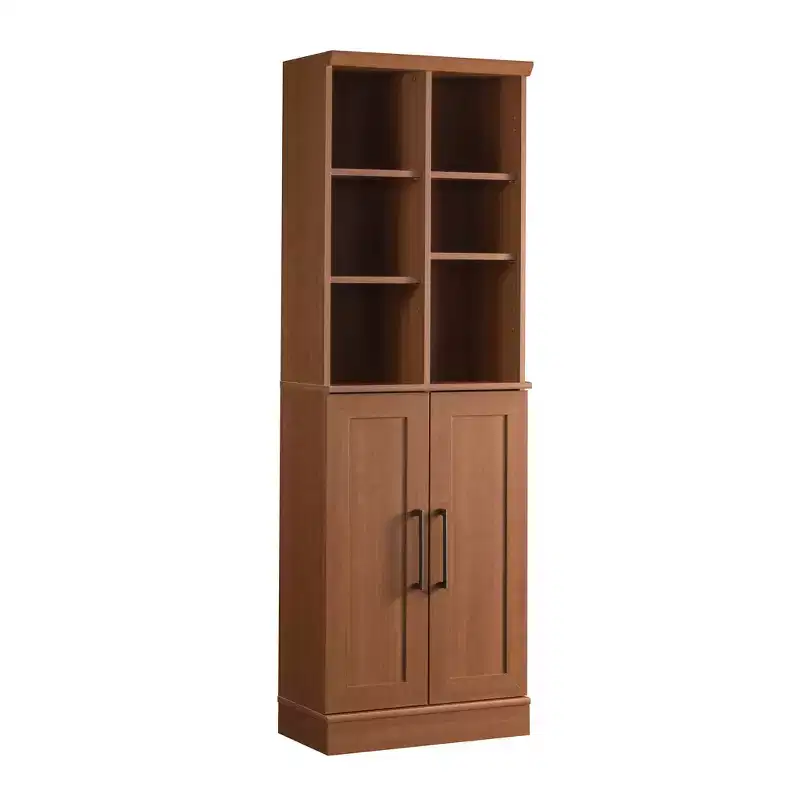 Homy Casa Storage Cabinet with Adjustable Shelves and Doors, Brown