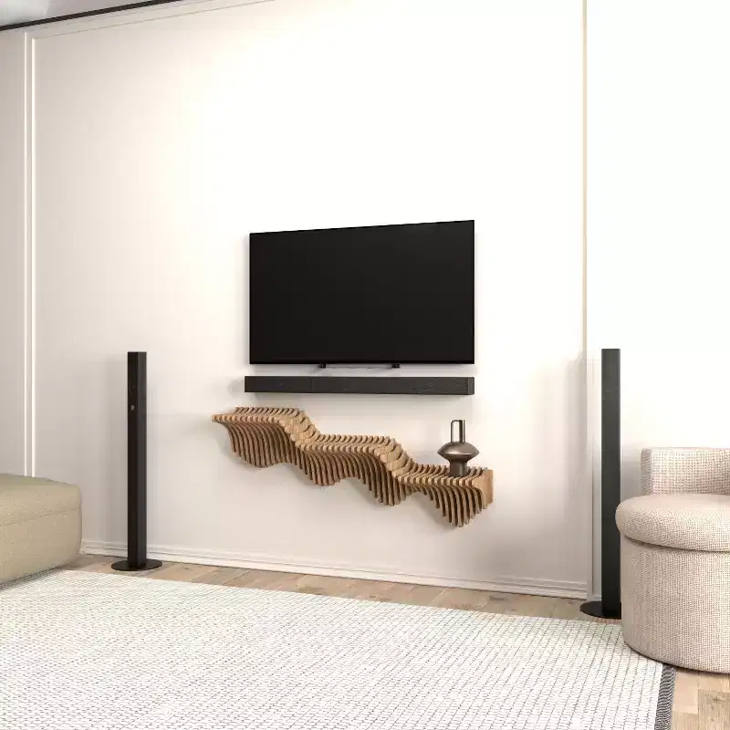 Wave-Style Floating Wall Shelf – 40