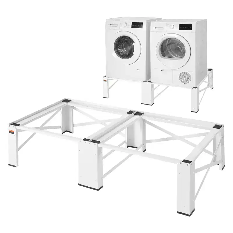 Laundry Pedestal, 12 in Height, Washer and Dryer Pedestals with 700 lbs Weight Load Capacity, Non-Slip Feet, 28.3 x 28.3 in, 2 Pack, White