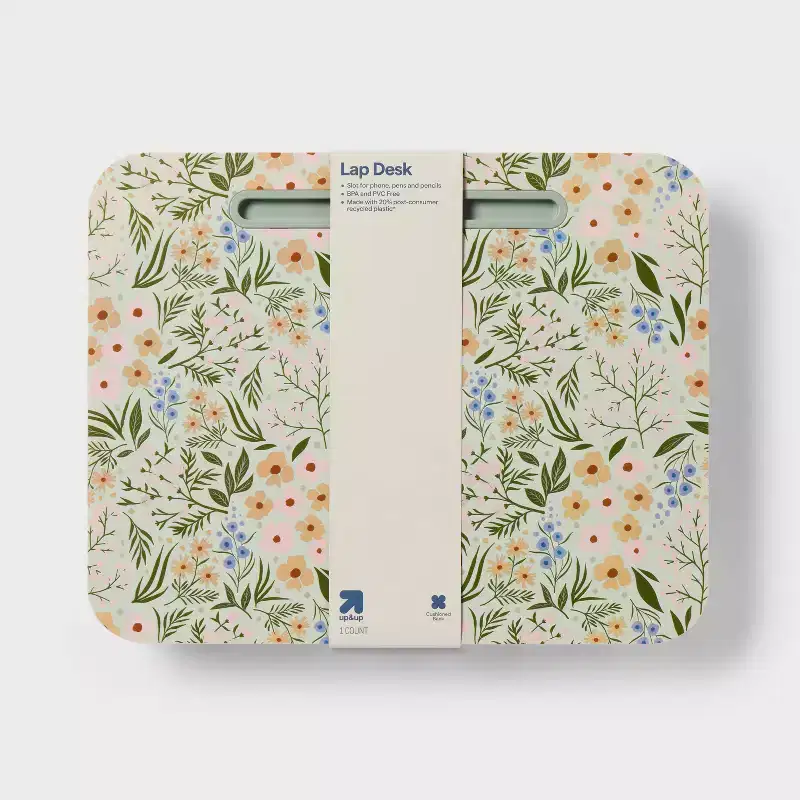 Floral Lap Desk with Handle