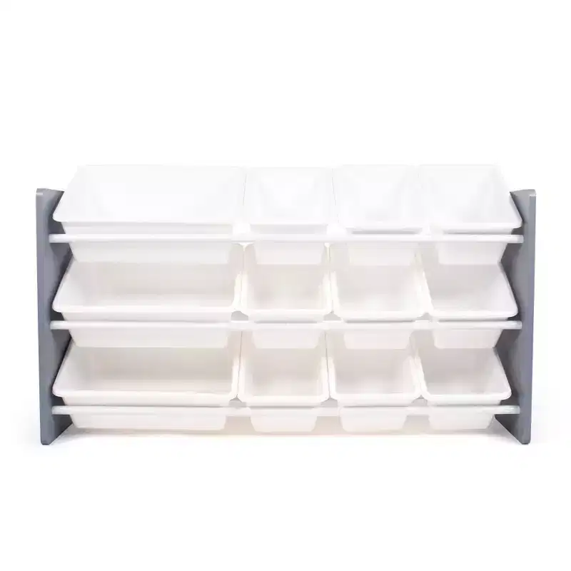 Made for Me 12 Bin Kids' Organizer White - Humble Crew: Toy Storage Organizer with Bins, Kids Organization, MDF Frame