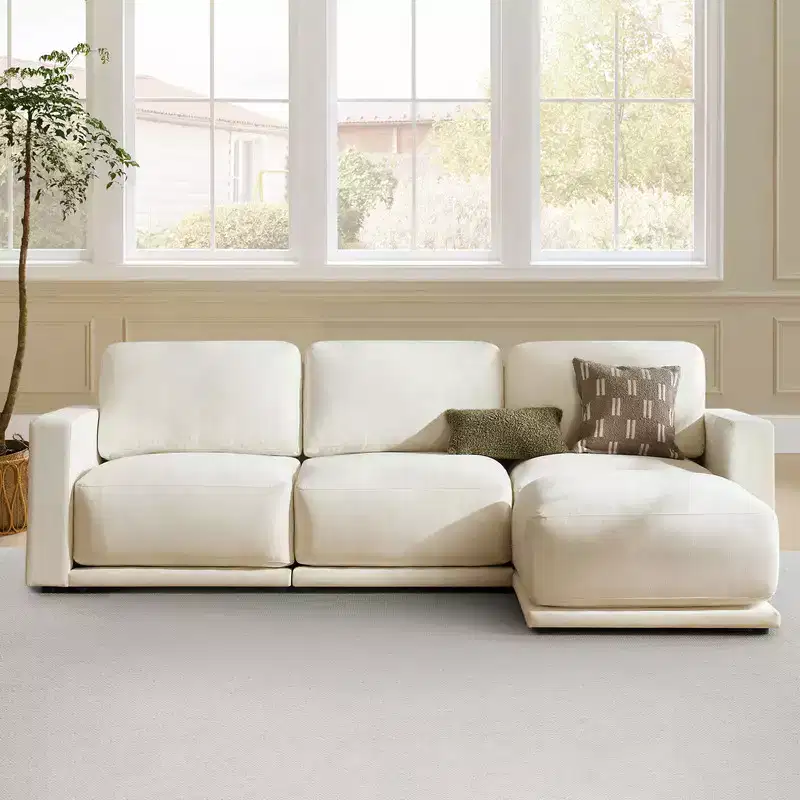 Spruce & Spring Oversized Modular Sectional Sofa Cloud Couch for living room, 4 Pieces