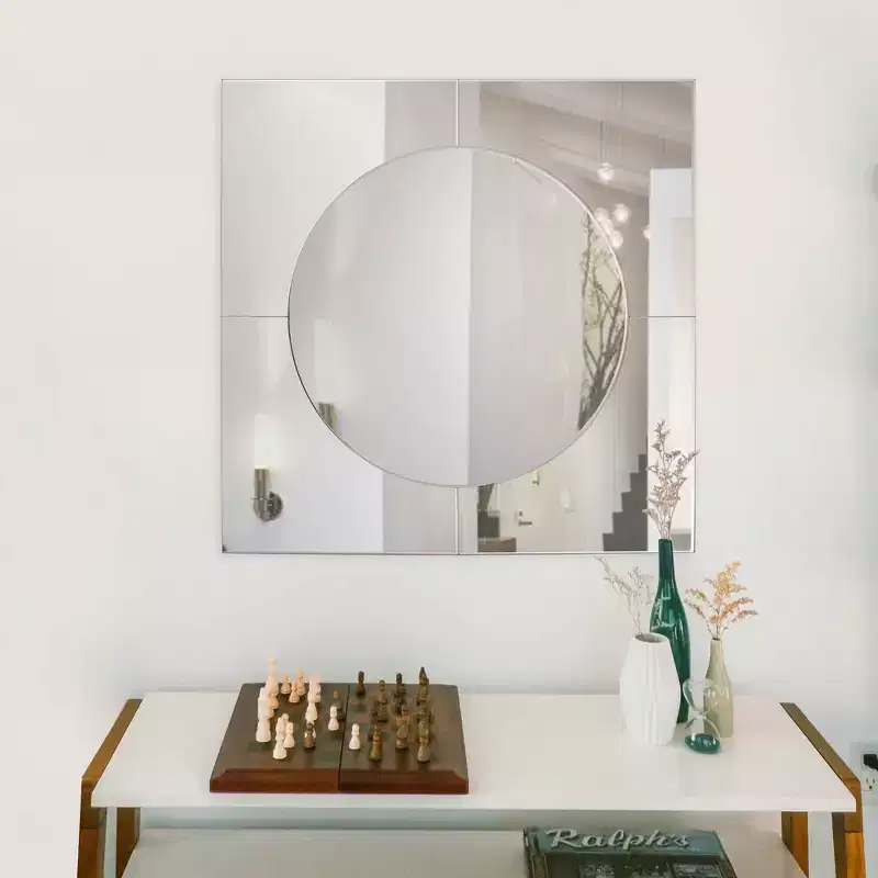 Frameless Convex Accent Mirror, 27.75
