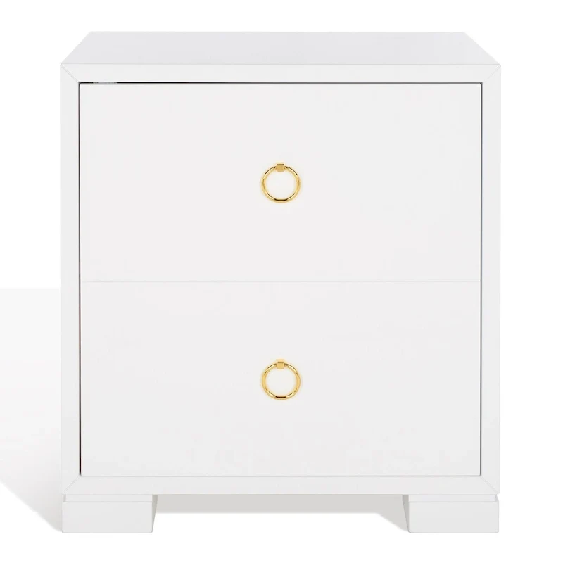 White/ Gold Lacquer Chest - 24Wx18Dx26H