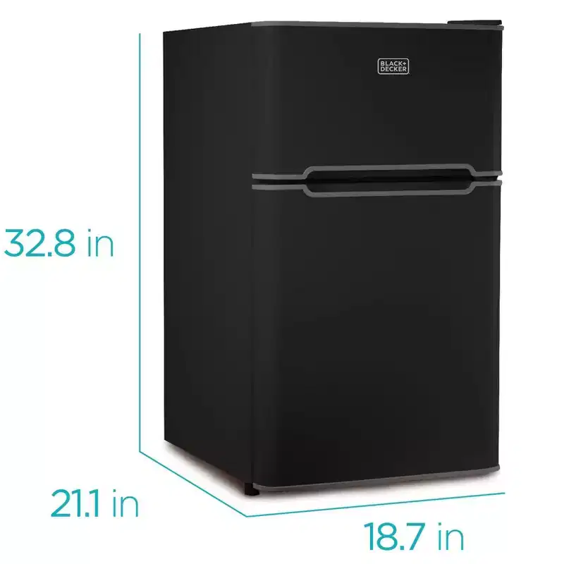 BLACK+DECKER 2 Door Refrigerator 3.1 Cu. Ft. with True Freezer