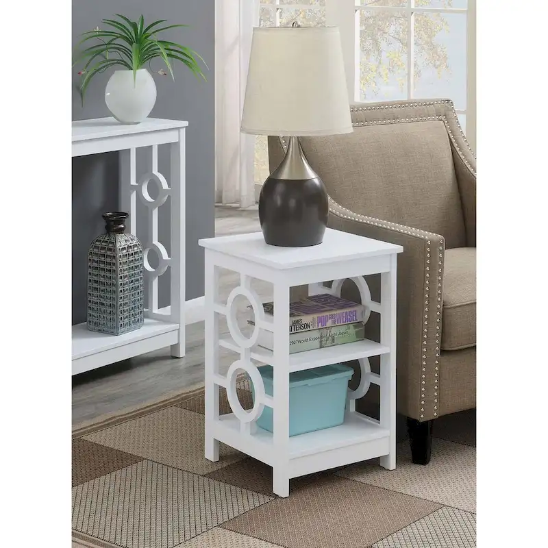 Convenience Concepts Ring End Table with Shelves