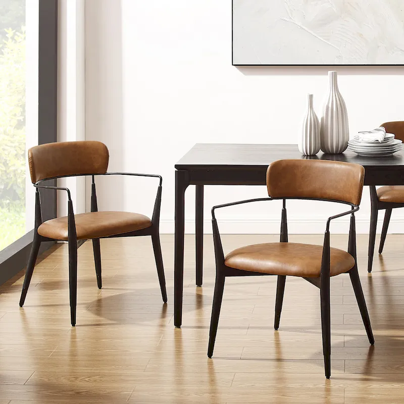 Mid-century Solid Wood Accent Dining Chair ()