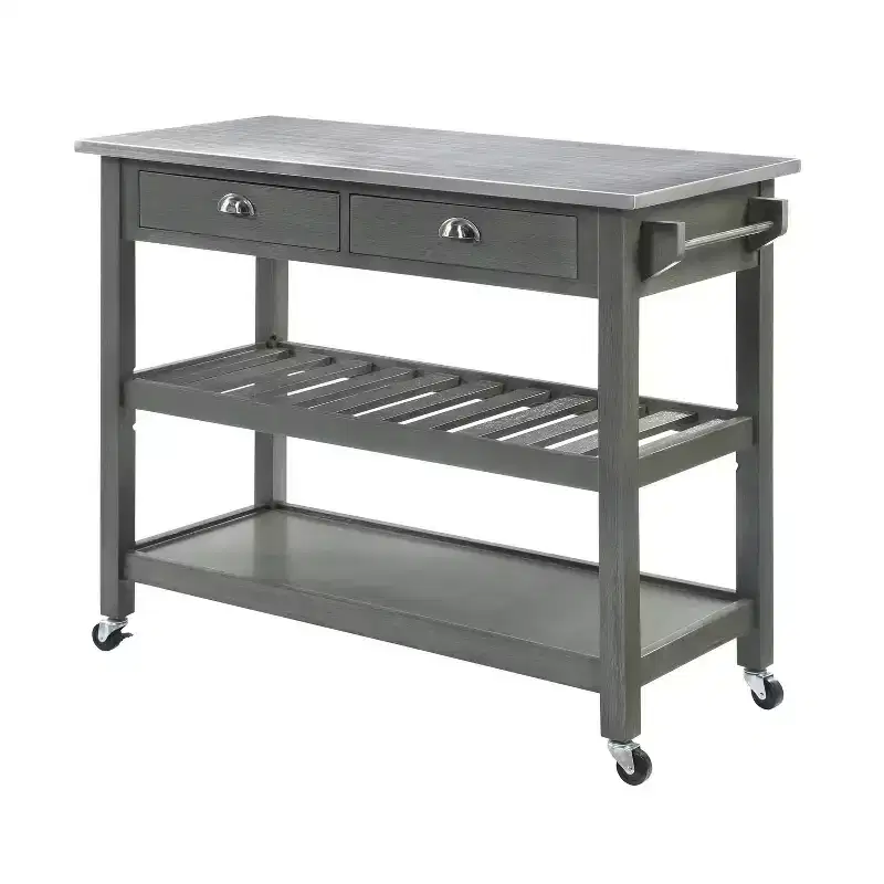 HomeStock with Door and Shelves Kitchen Islands