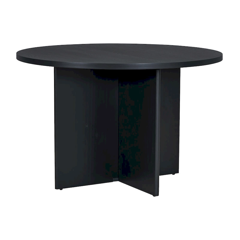 Sakin Modern 5-Piece Round Dining Table Set with Pedestal Base and Upholstered Chairs by GDFStudio