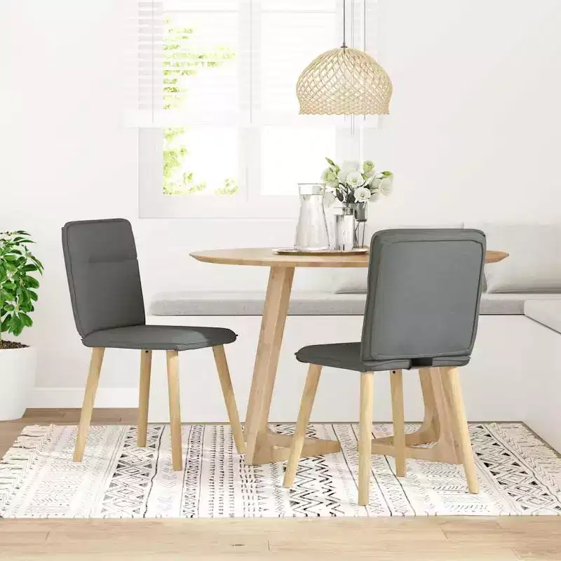 vidaXL Dining Chair Set of 4 Dark Gray