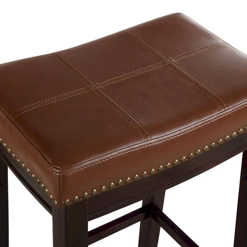Linon Willamette Espresso and Cognac Counter Stool