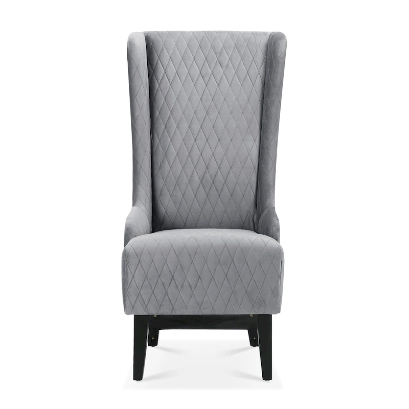 Christopher Knight Home - Evelyn High-Back Velvet Wingback Chair with Wooden Legs