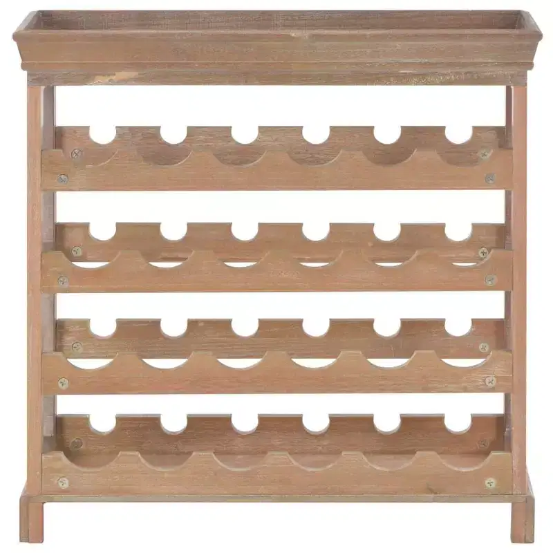 Floor Wine Rack with Top Tray & Cabinet Organizer – Engineered Wood