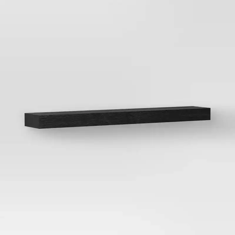 36 Inch Floating Wood Wall Shelf
