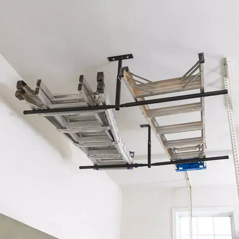 StoreYourBoard Hi-Port 2 | Ladder Adjustable Ceiling Storage Rack | Double | Holds 150 lbs