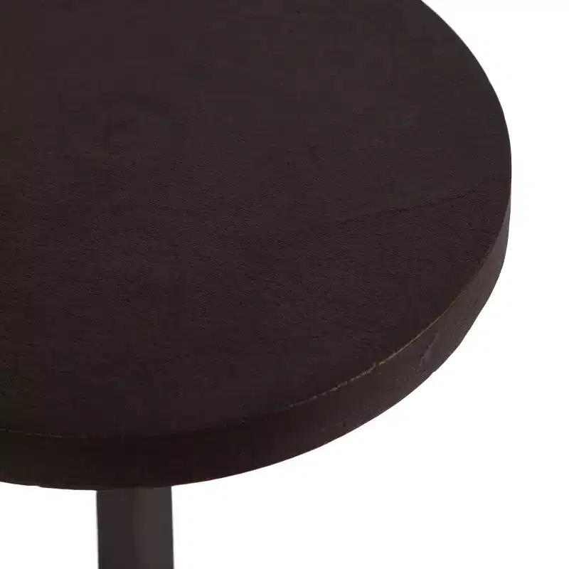 Pedestal Drink Table, 10x10x22, Bronze and Marble