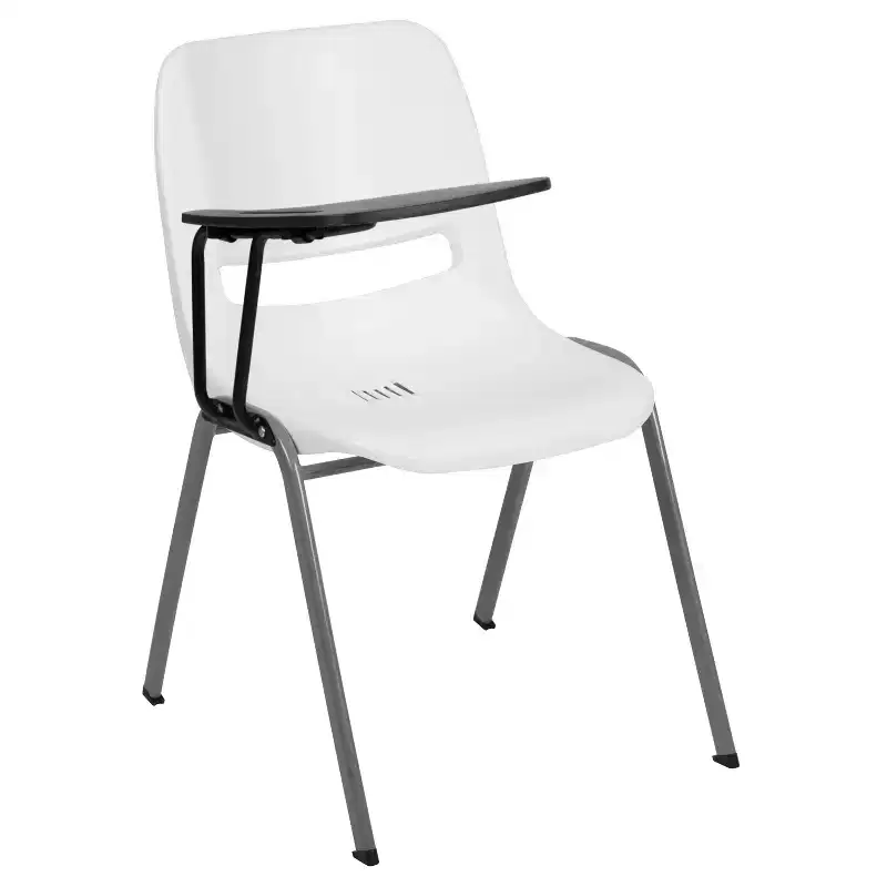 Flash Furniture Ergonomic Shell Chair with Right Handed Flip-Up Tablet Arm