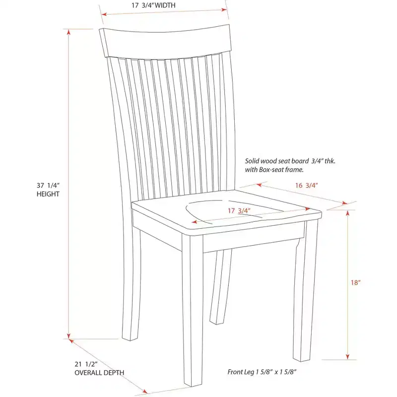 Kings Brand Furniture - Kurmer Solid Wood Dining Room Side Chairs, Set of 2, Cappuccino