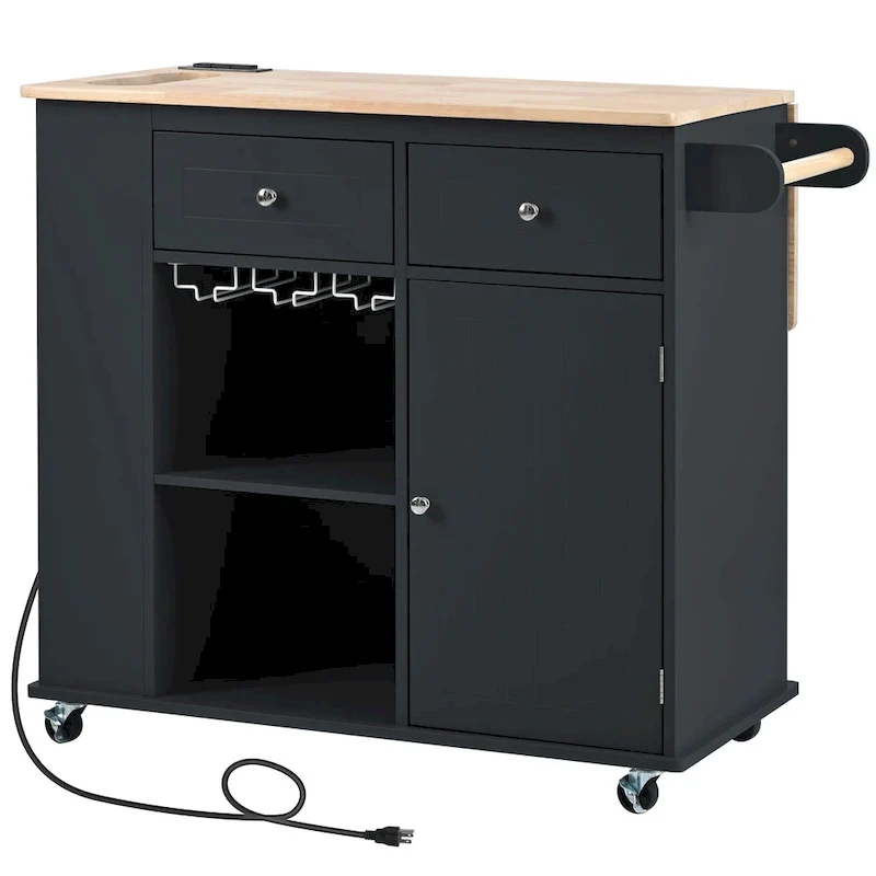 Kitchen Island with Power Outlet