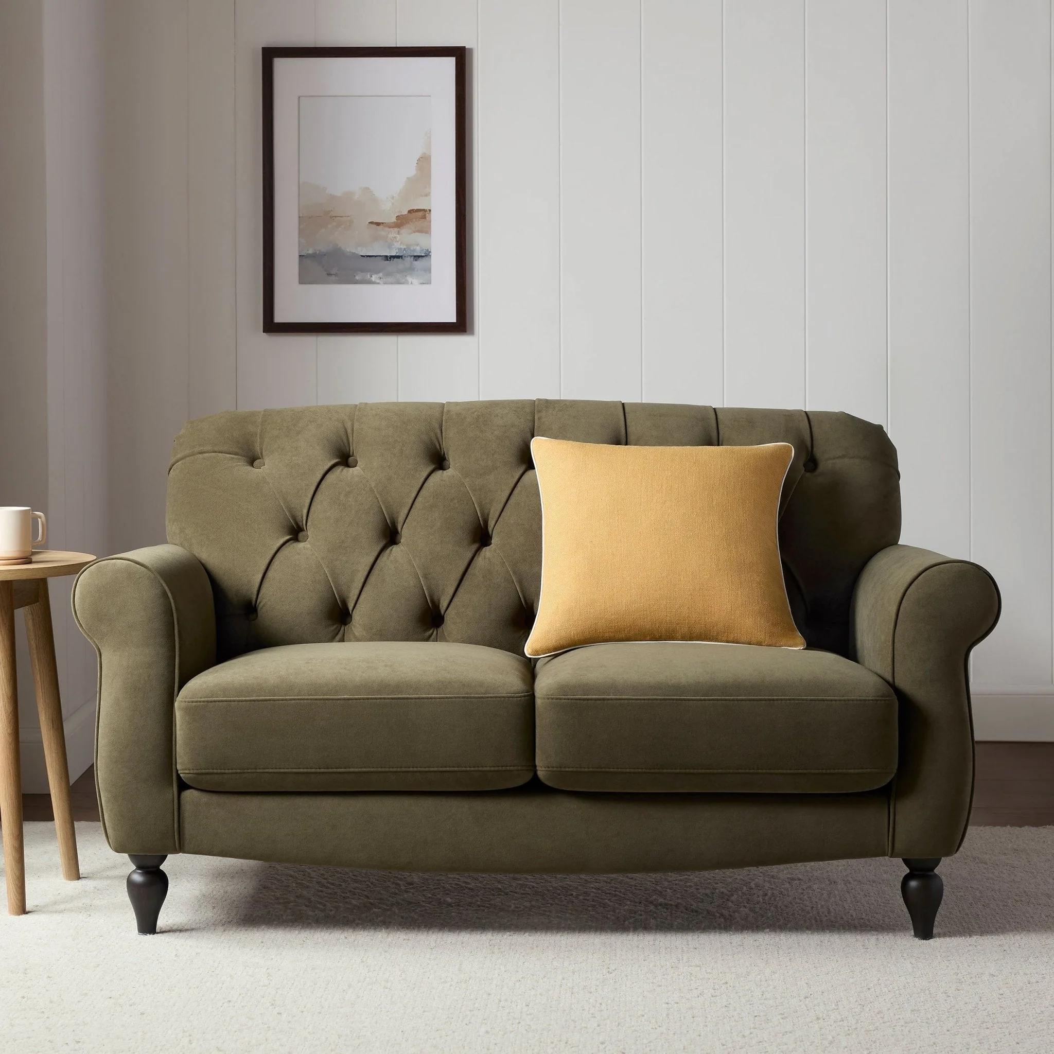 2 Seater Sofa - Olive Green