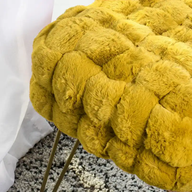FoxFauxFur Pouf Stool