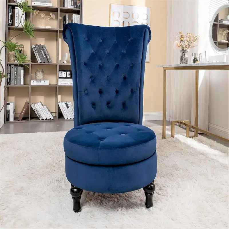 Gosser 20 Wide Velvet High Back Vanity Chair